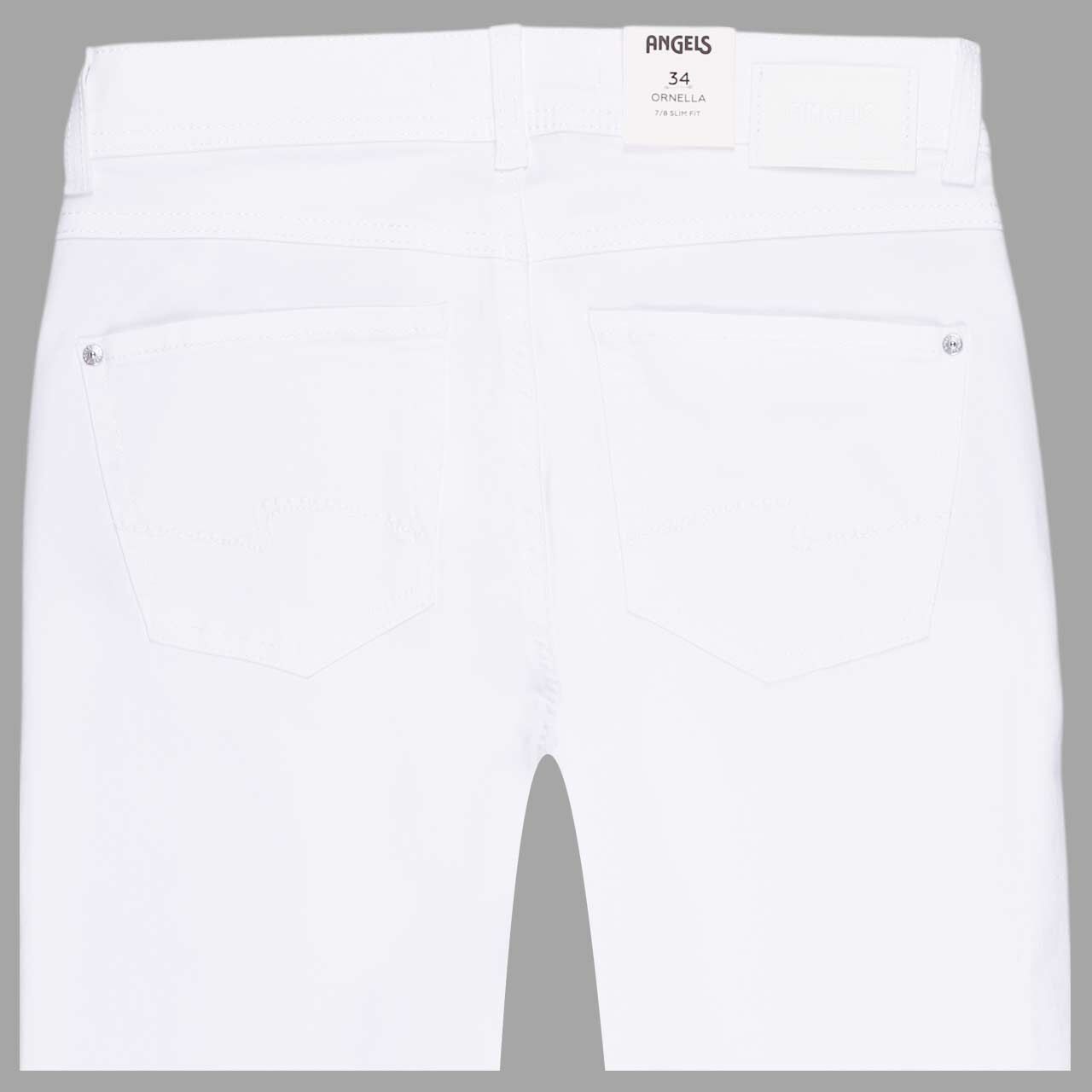 Damen 7/8 Jeans Ornella von Angels in Weiß, detaillierte Rückansicht