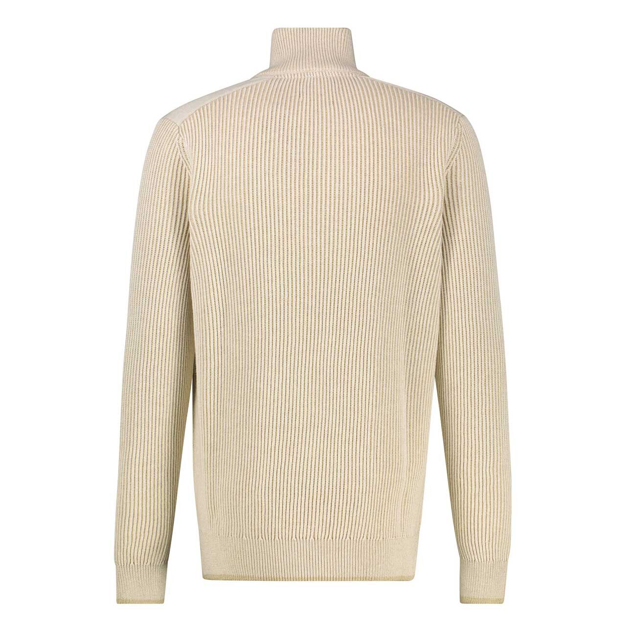 Herren Pullover Troyer von Lerros in Beige meliert, Rückansicht