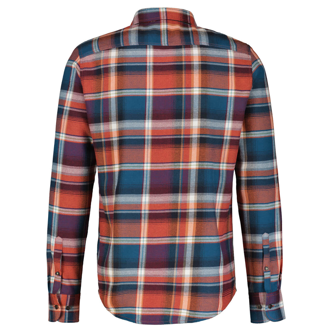 Lerros Herren Langarm Hemd spicy orange checked