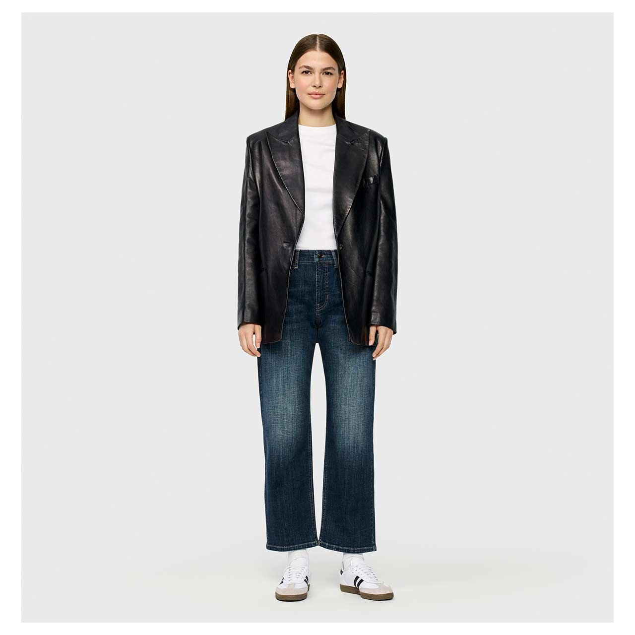 MAC Gina Jeans moonlight blue basic wash straight
