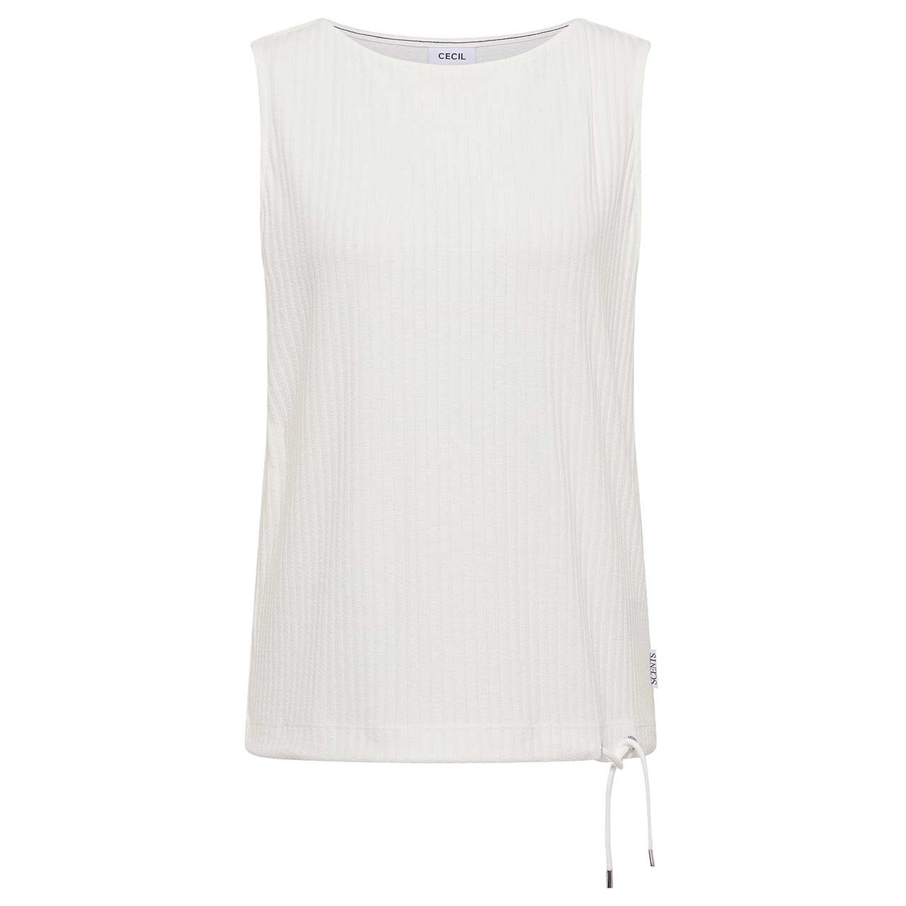 Cecil Damen Top Rib Structure vanilla white