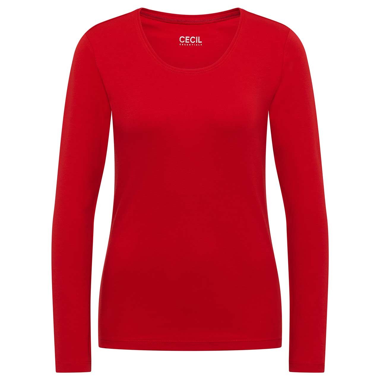 Cecil Damen Langarm Shirt Pia flame red