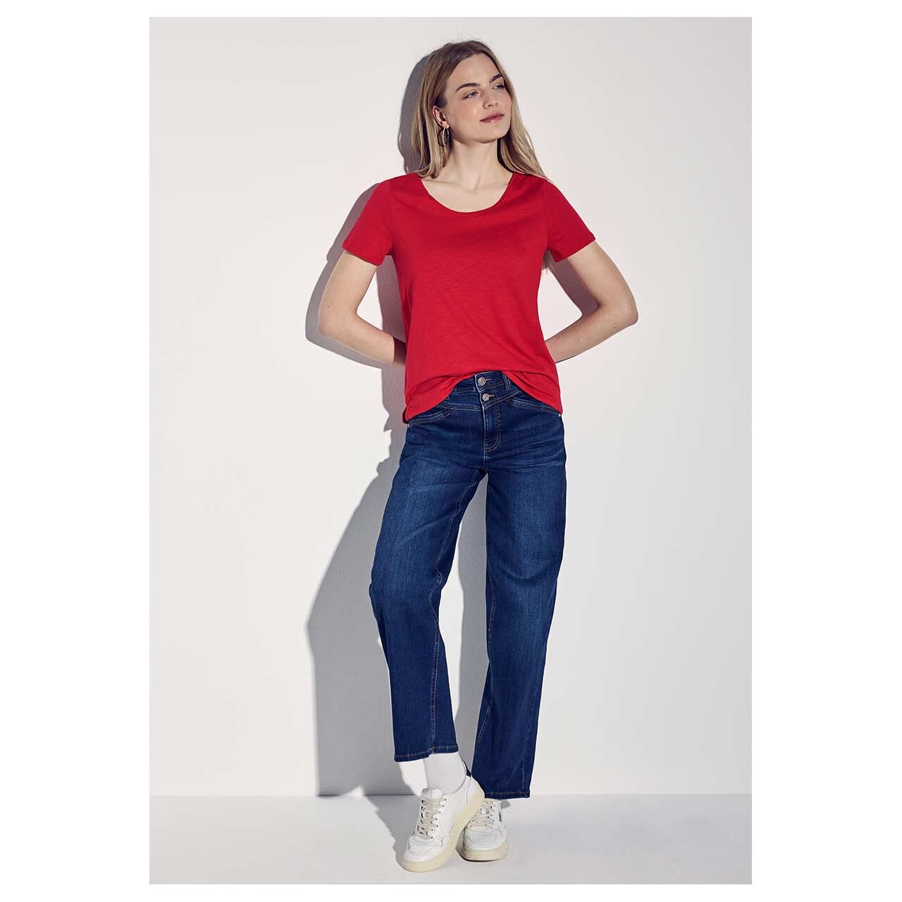 Street One Damen T-Shirt Gerda glory red