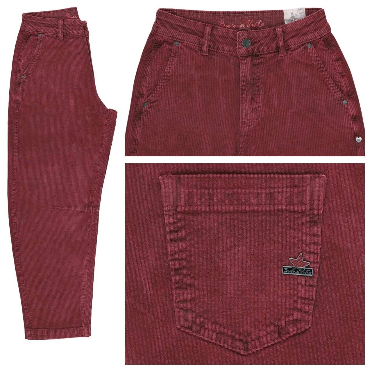 Buena Vista Barrel 7/8 Corduroy Cordhose bordeaux