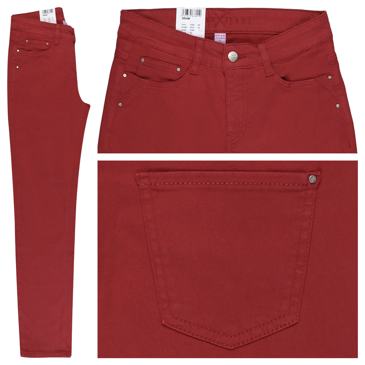 MAC Dream Jeans marsala red