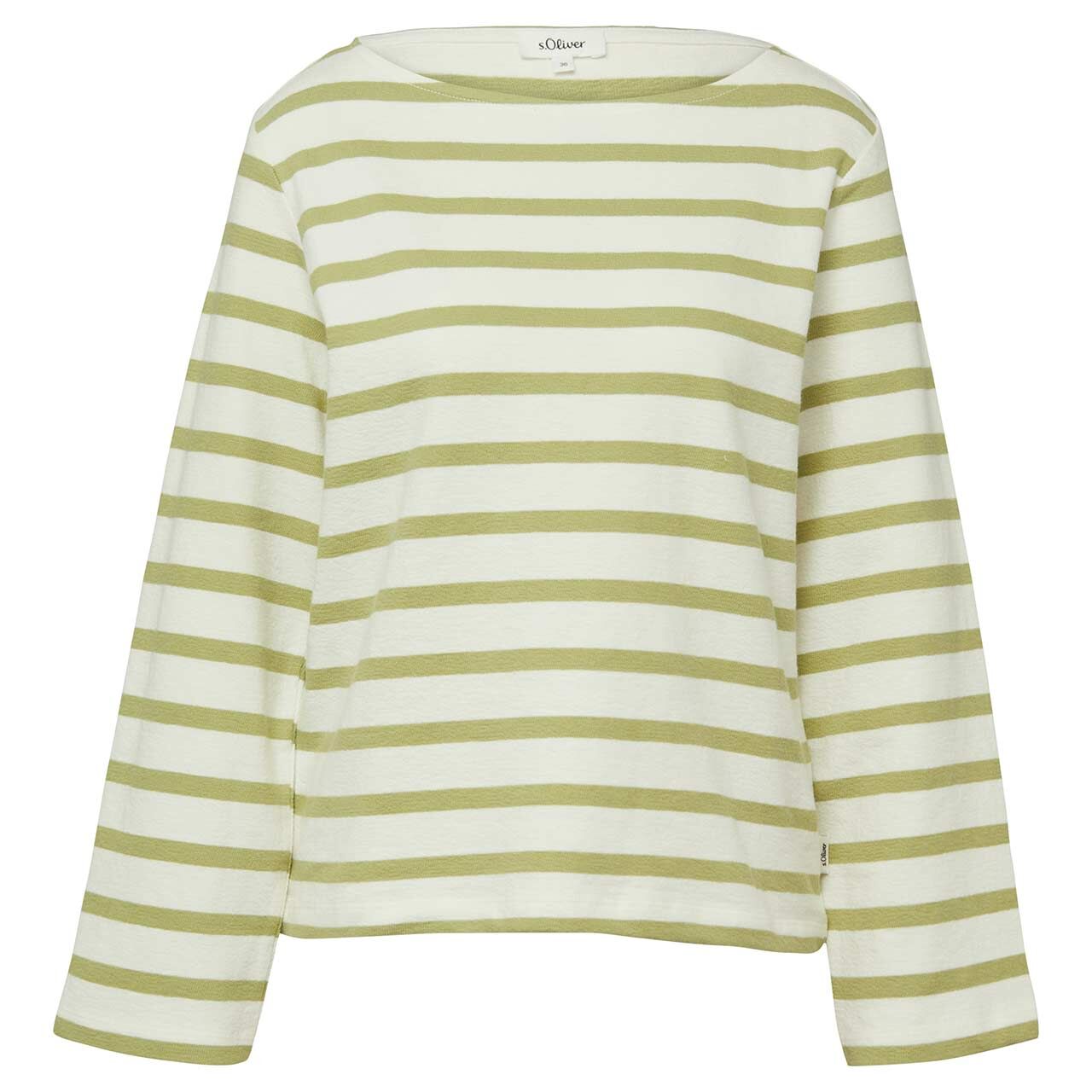 s.Oliver Damen Sweatshirt matcha green stripes