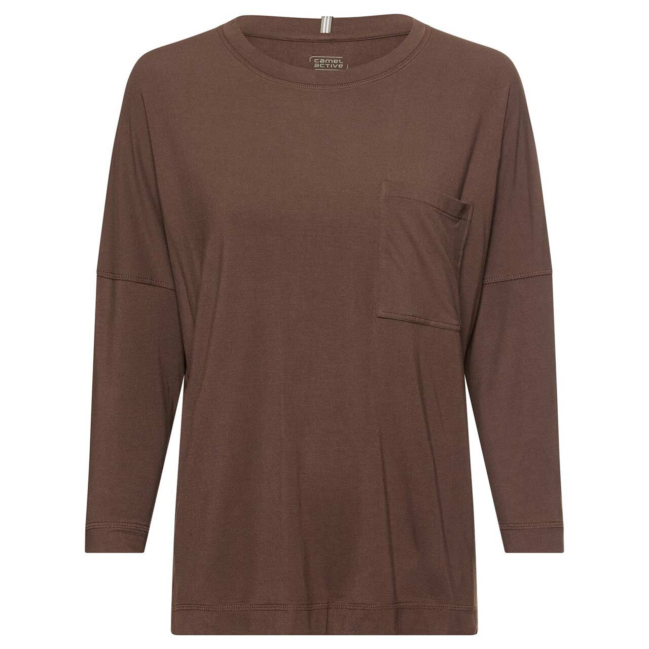 Camel active Damen 3/4 Arm Shirt dark brown