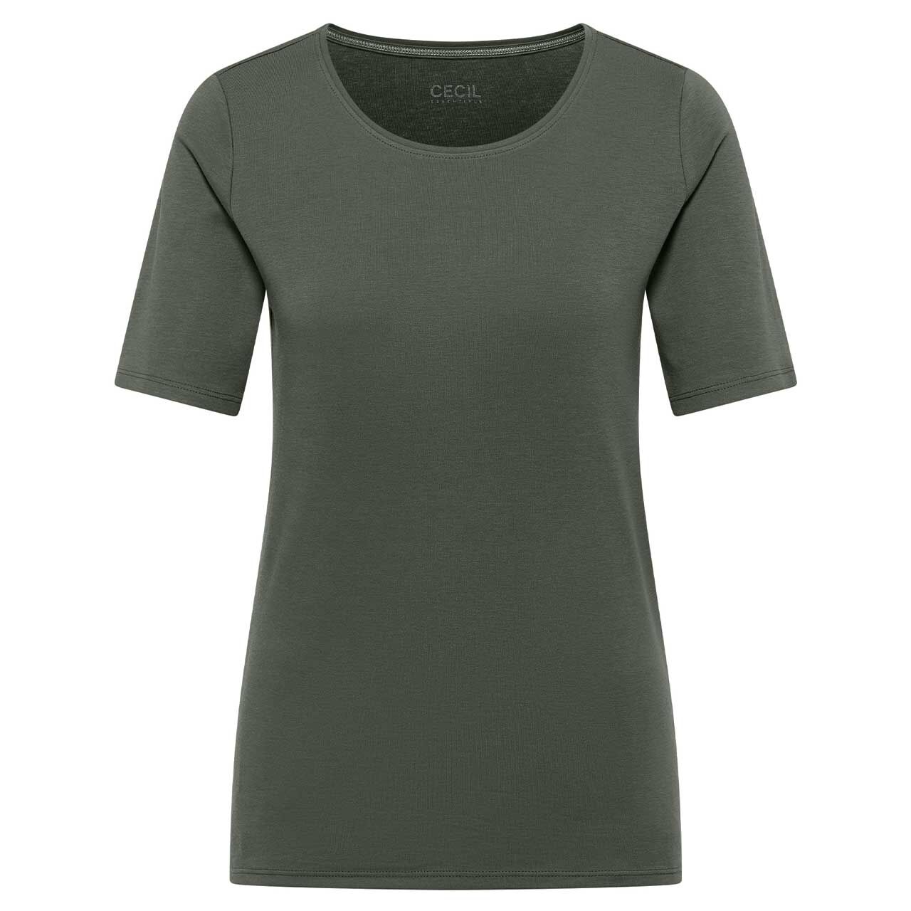 Cecil Damen T-Shirt Lena dried olive green