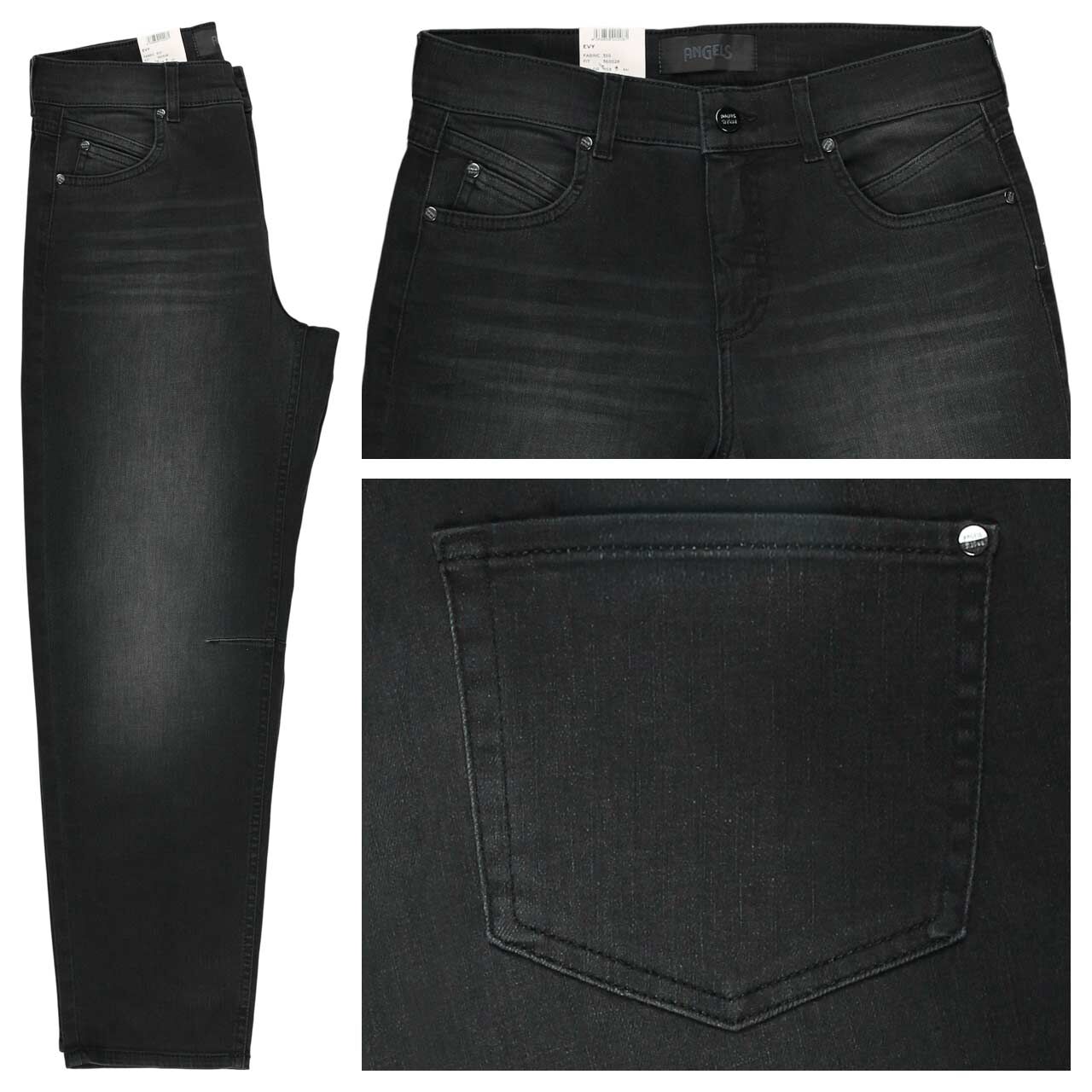 Angels Evy Barrel Ankle Jeans anthrazit used buffi