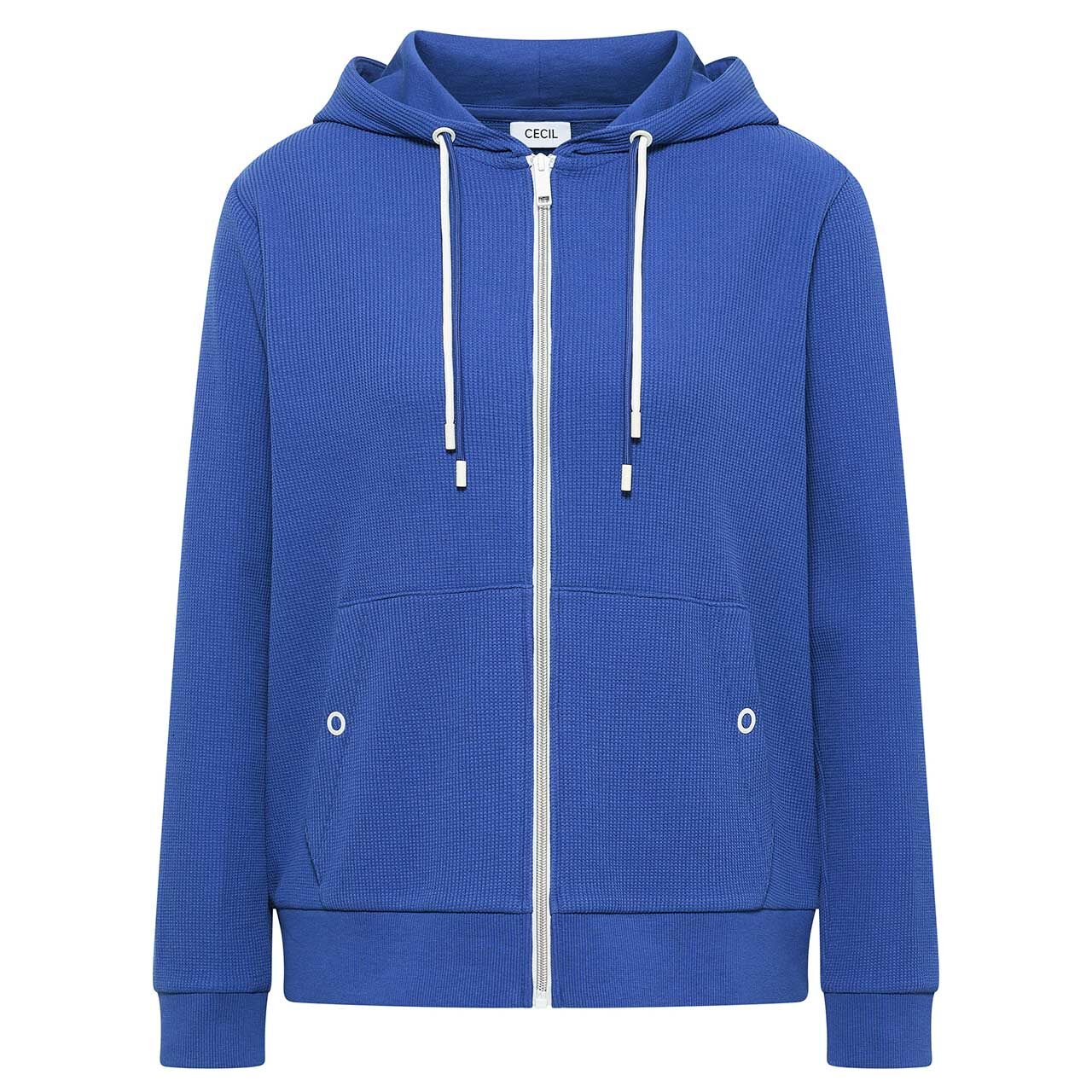 Cecil Damen Hoodie Shirtjacke Structured deep river blue