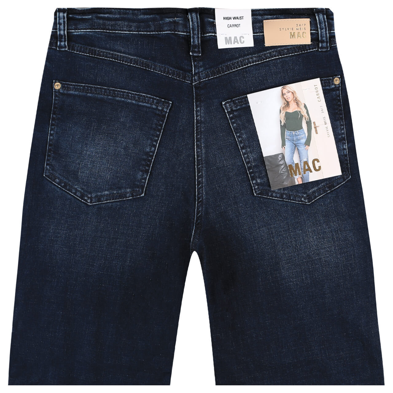 MAC Jeans Rich Carrot 7/8 für Damen in Dunkelblau angewaschen, FarbNr.: D892