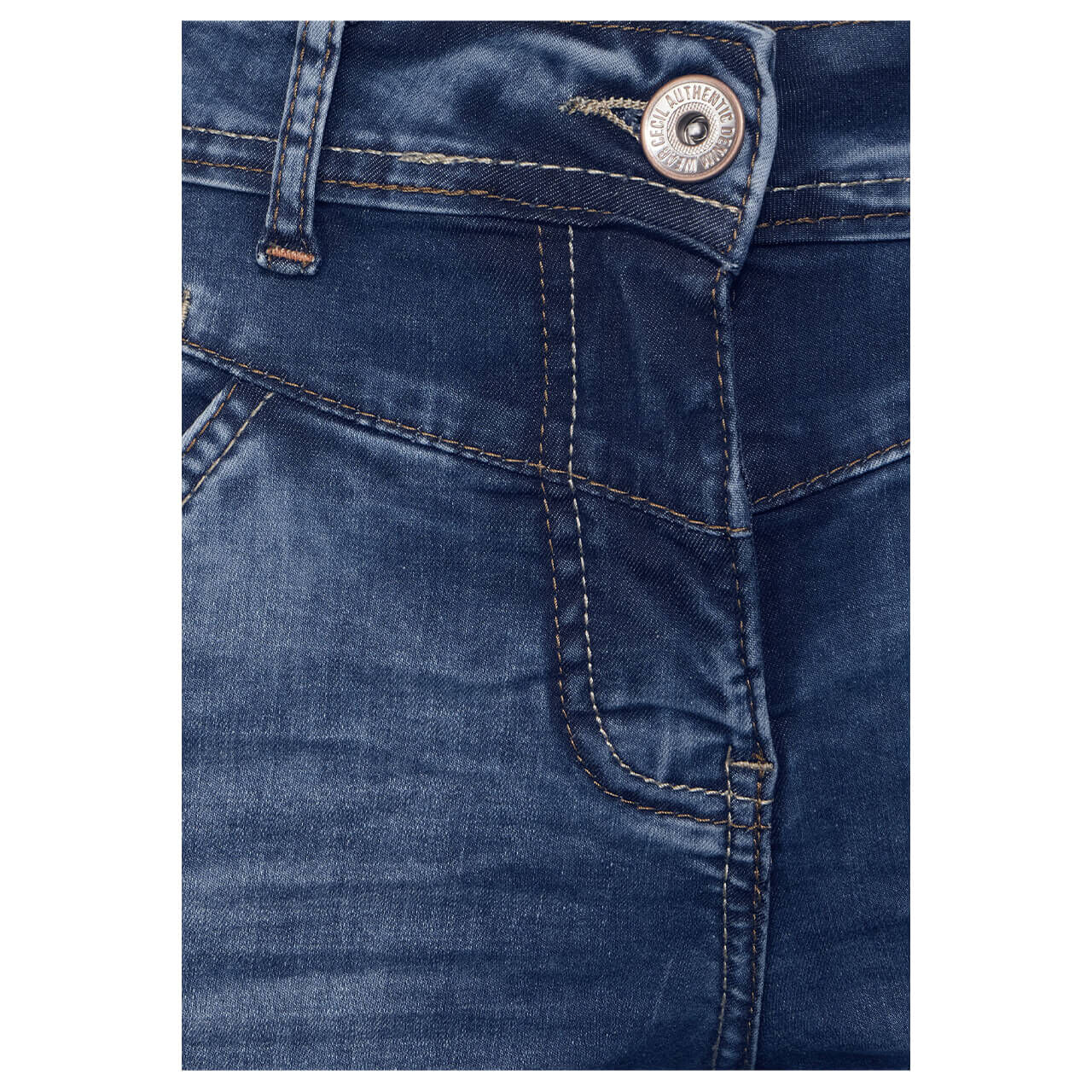Cecil Scarlett 7/8 Jeans für Damen in Mittelblau verwaschen, FarbNr.: 10240