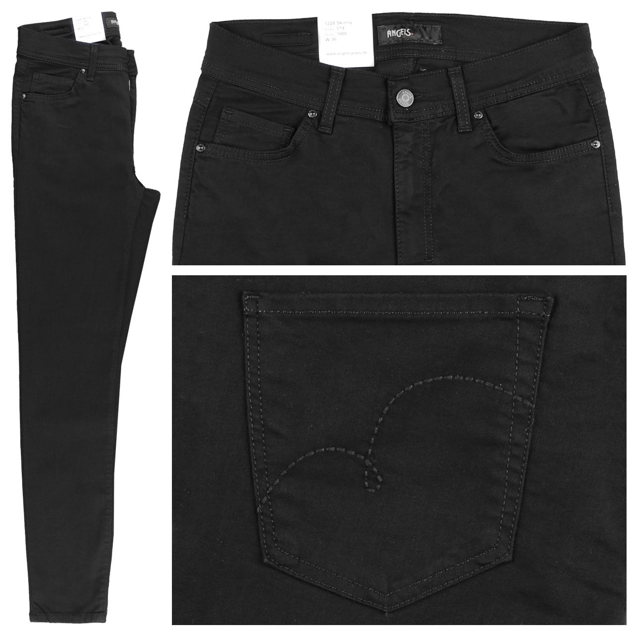 angels-jeans-skinny-black-1000 Angels Jeans Skinny Damen schwarz