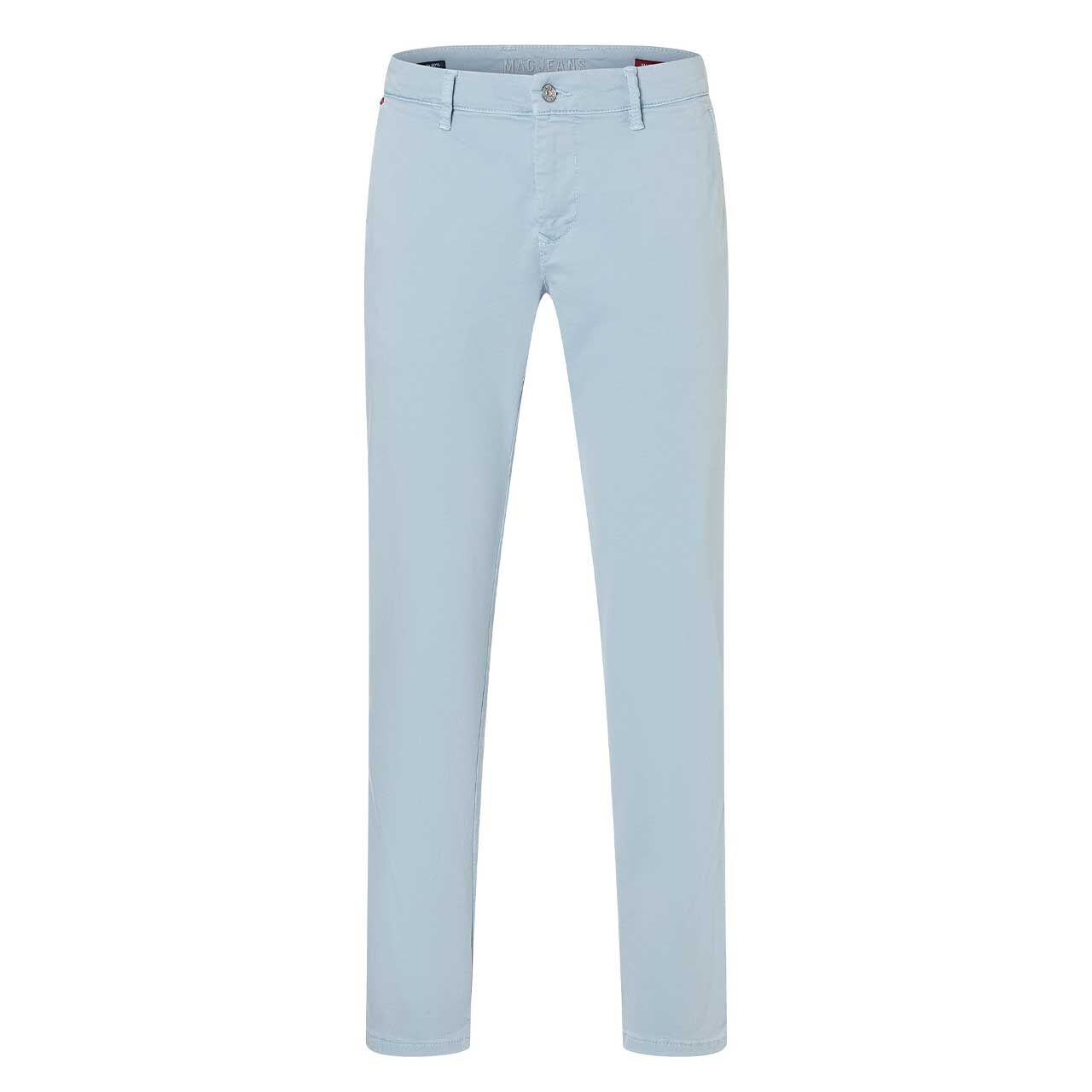 Herren Chino Baumwollhose Flexx Driver Pants von MAC in Hellblau, Vorderansicht