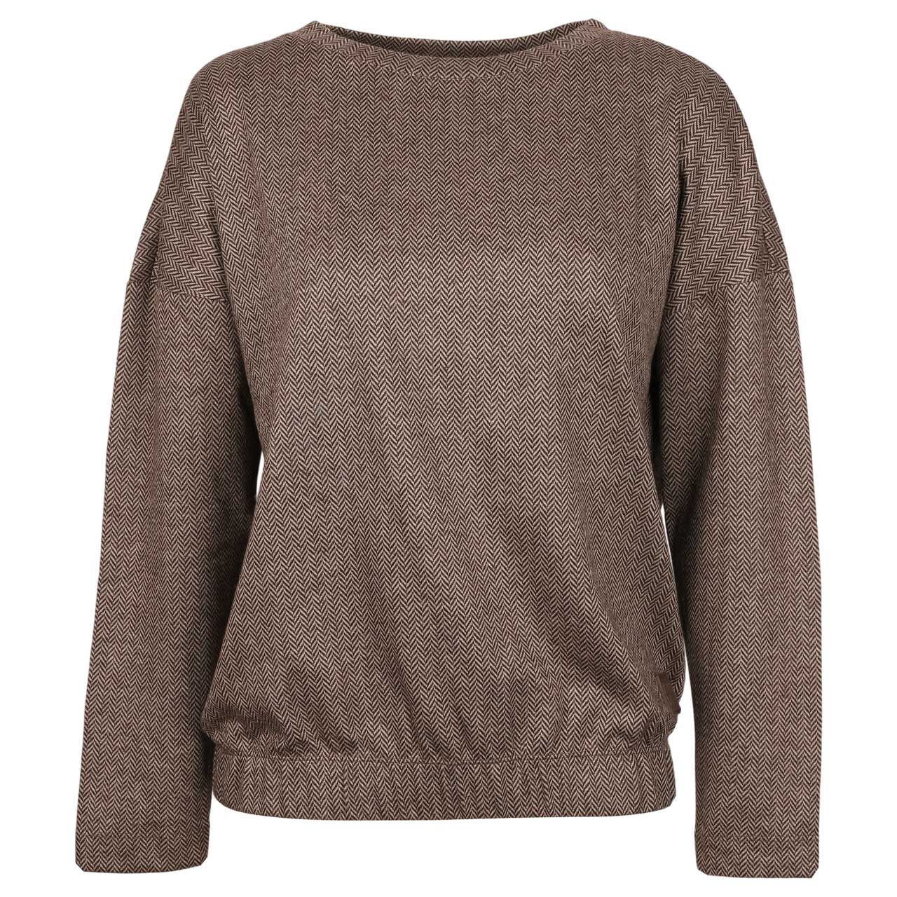 Cecil Damen Langarm Shirt Cosy Herringbone truffle brown