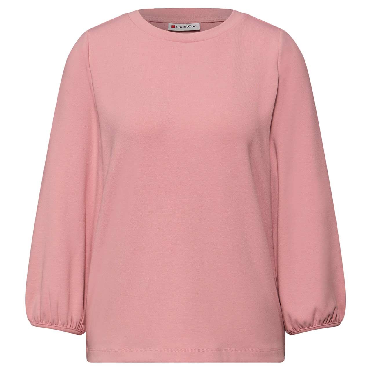 Street One Damen 3/4 Arm Shirt Uni Jacquard powder pink