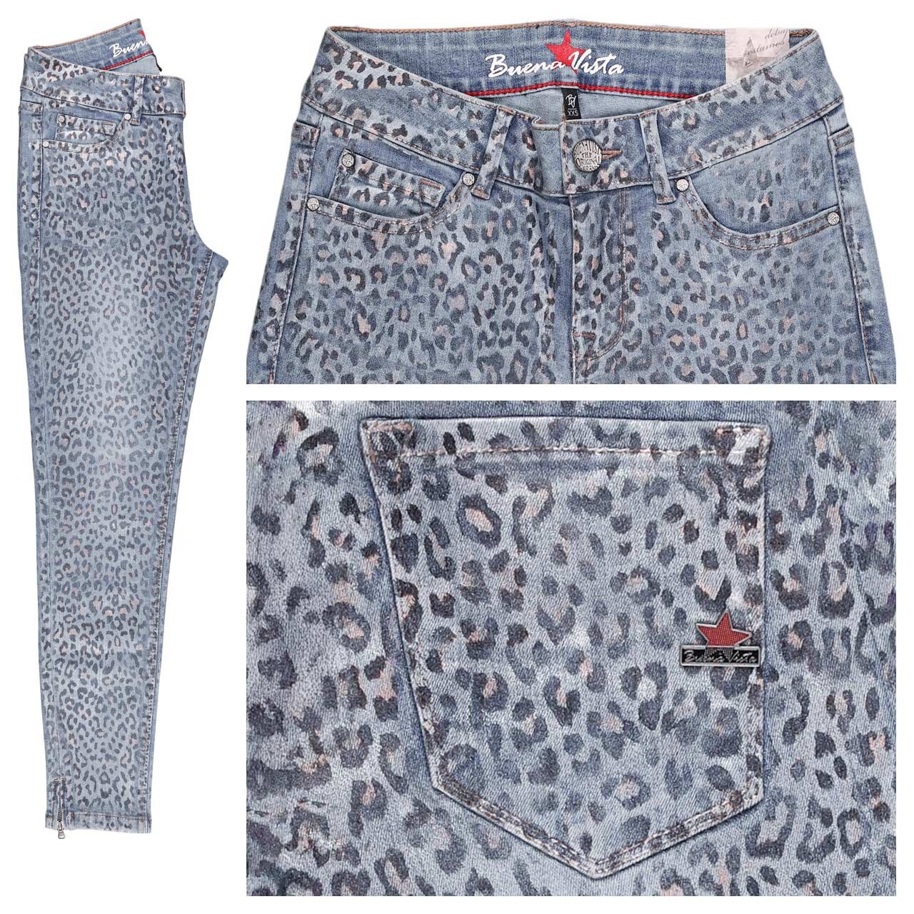 Buena Vista Italy V 7/8 Stretch Denim Jeans foil leo