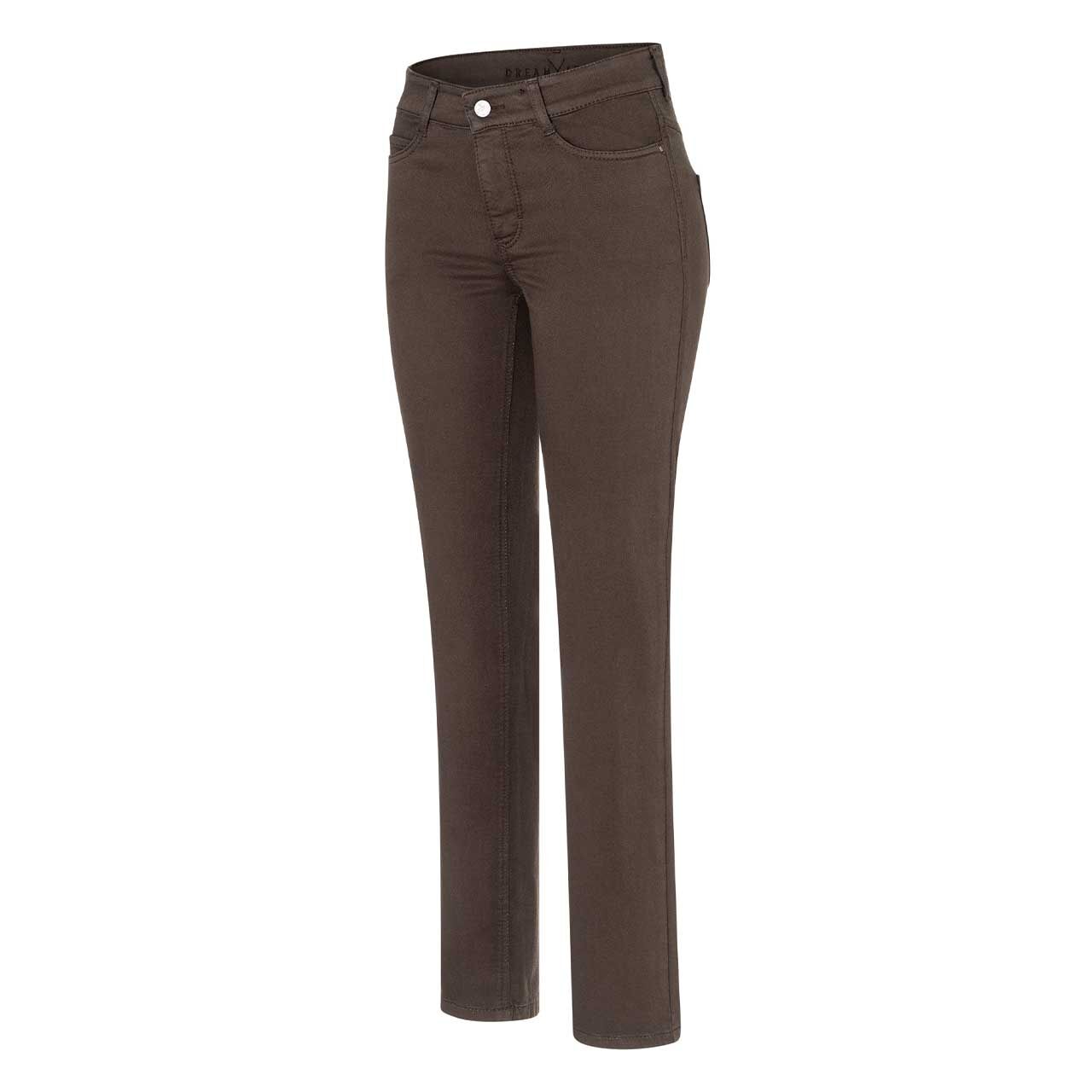 Stretch Damenjeans Dream von MAC in Braun, Seitenansicht