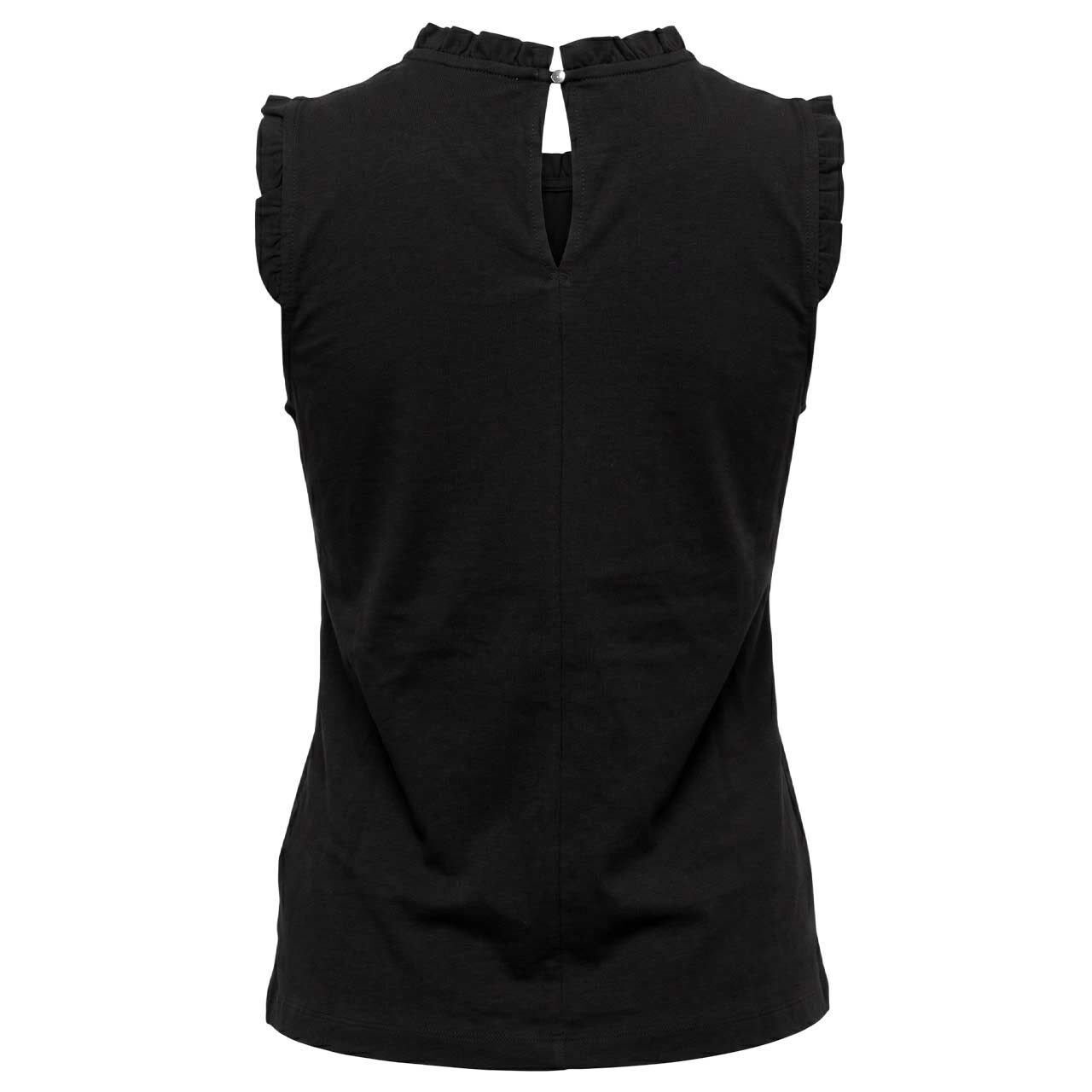 Damen Top Frill Neck von Street One Studio in Schwarz, Rückansicht