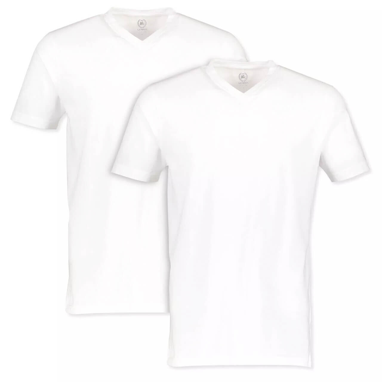 Lerros Herren T-Shirts V-Neck white