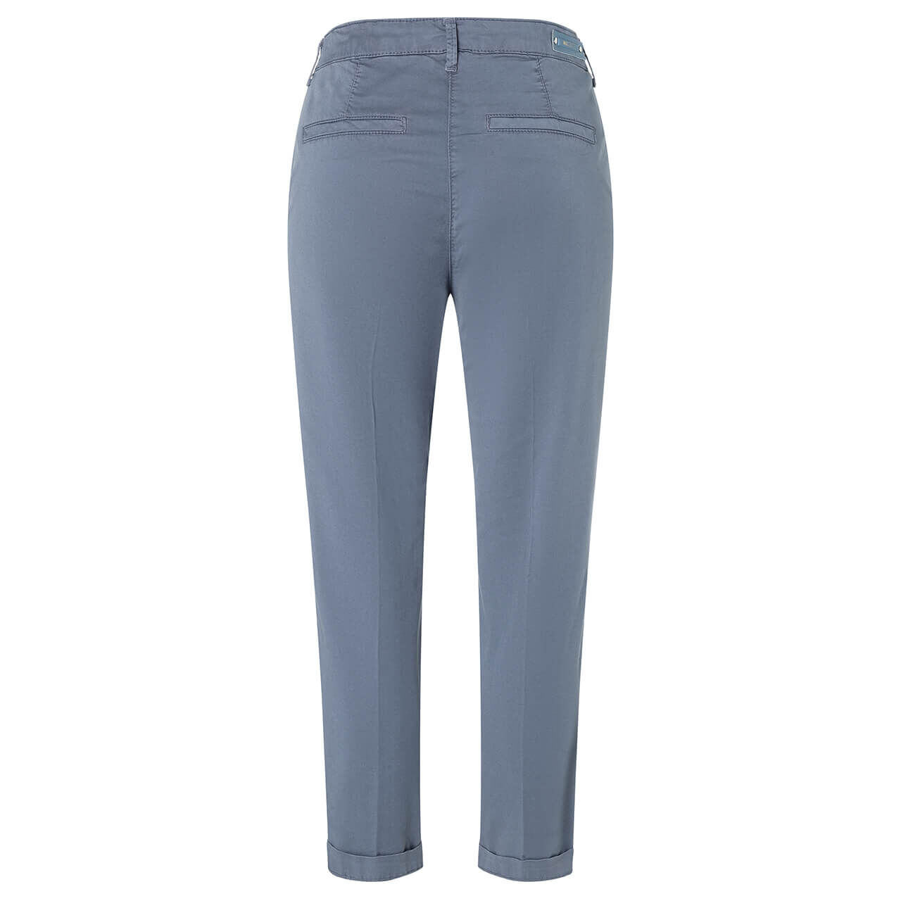 Damen 7/8 Baumwollhose Chino in Graublau, Rückansicht