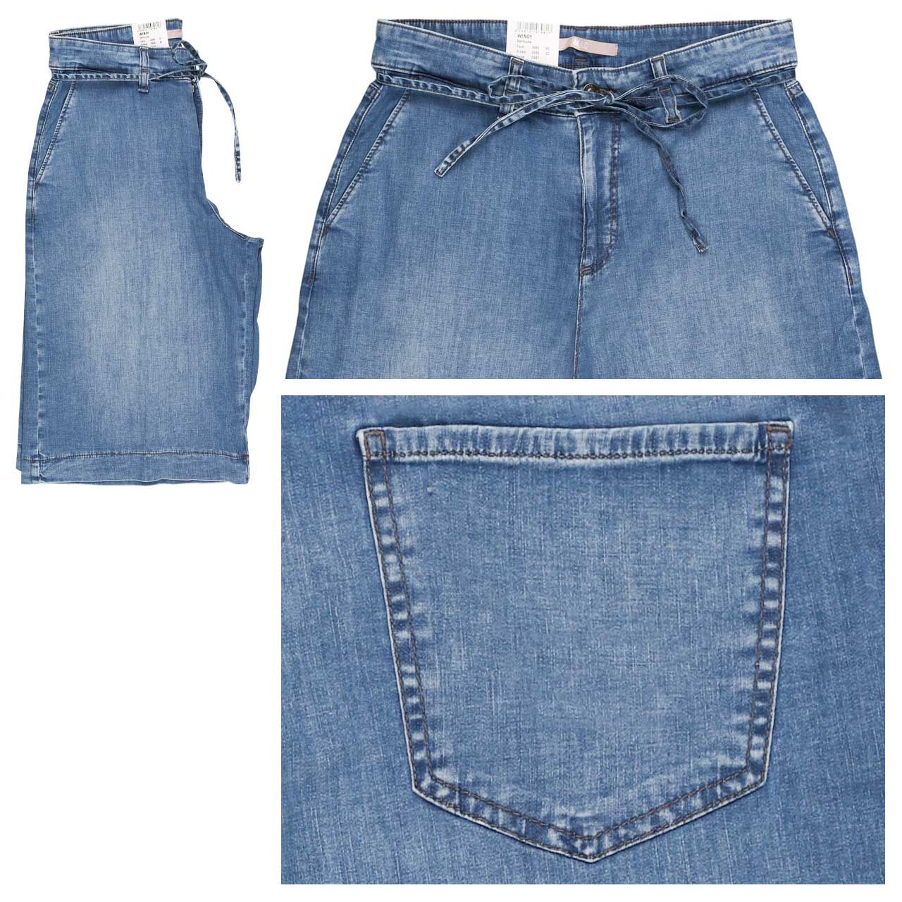 MAC Wendy Jeans Bermuda mid light blue