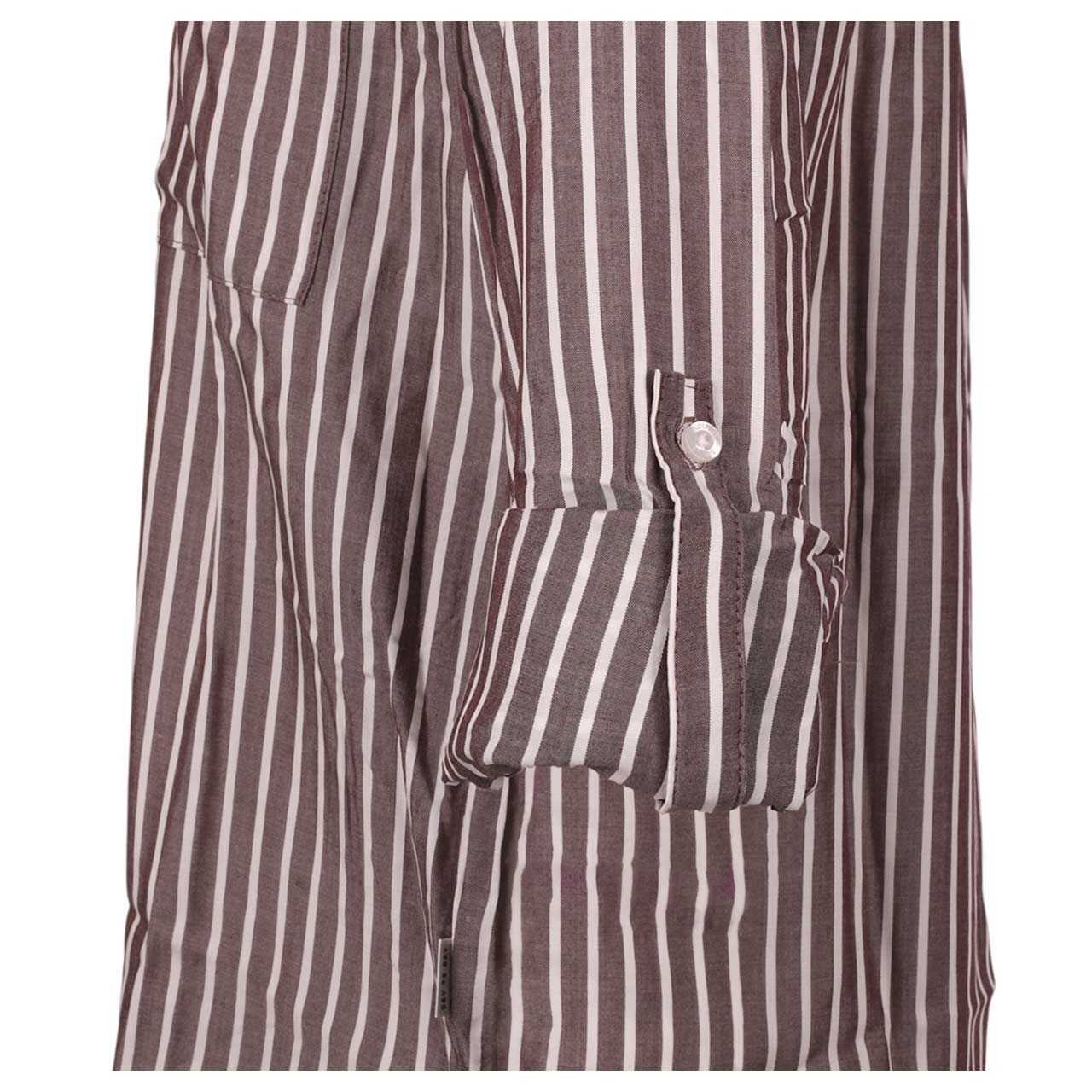Damen 3/4 Arm Bluse von s.Oliver in Lila gestreift, Detailansicht Ärmel
