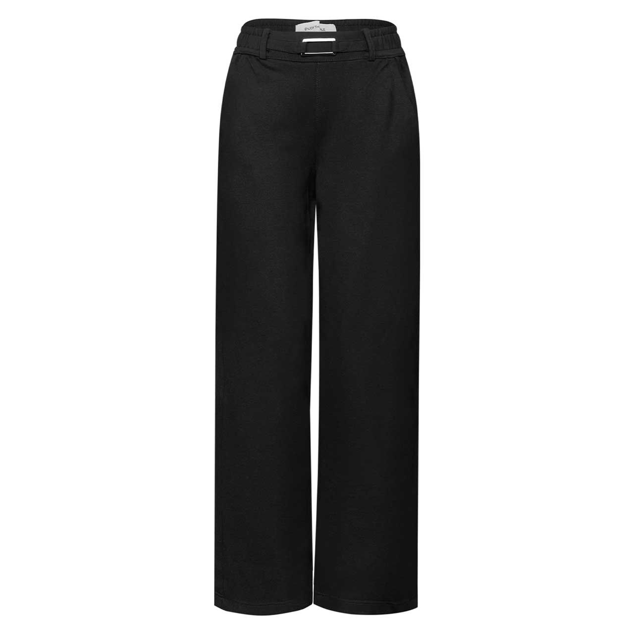 Street One Buckle Straight Leg Hose black