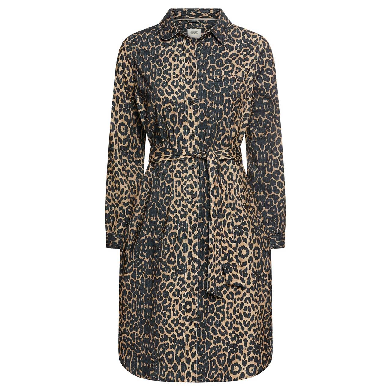 Camel active Damen Langarm Kleid caramel leo print