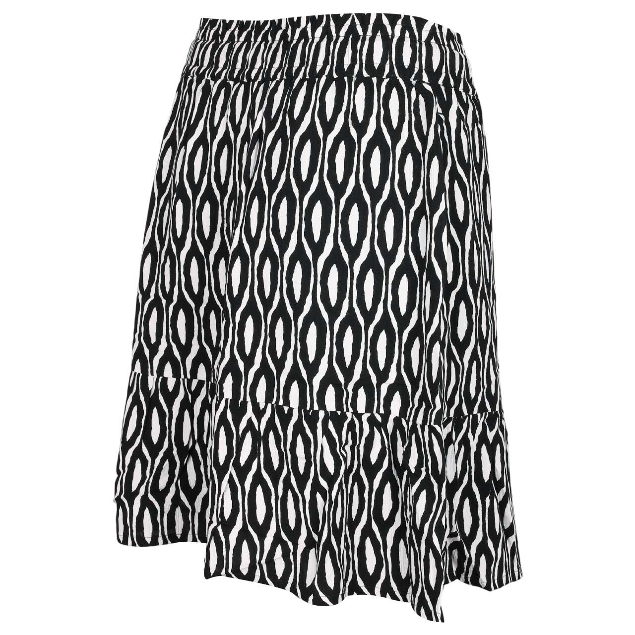 Damen Rock Mini Volant von Street One in Schwarz mit Print, Seitenansicht