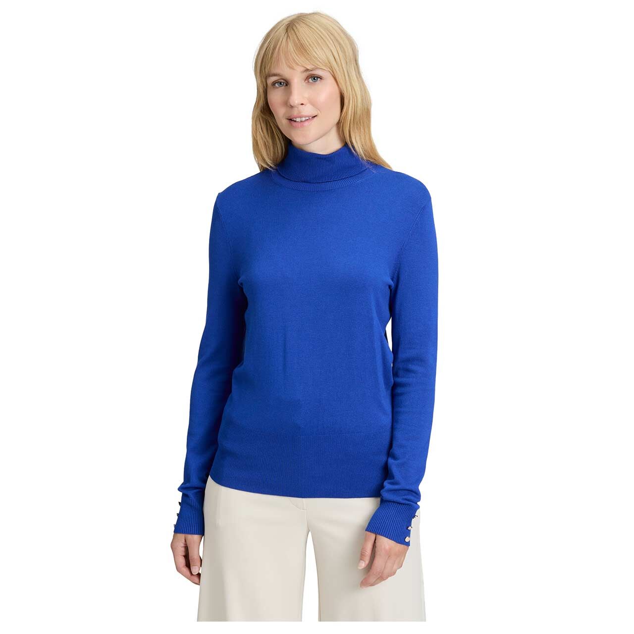 Damen Rollkragen Pullover von Betty Barclay in Royalblau, Vorderansicht am Model
