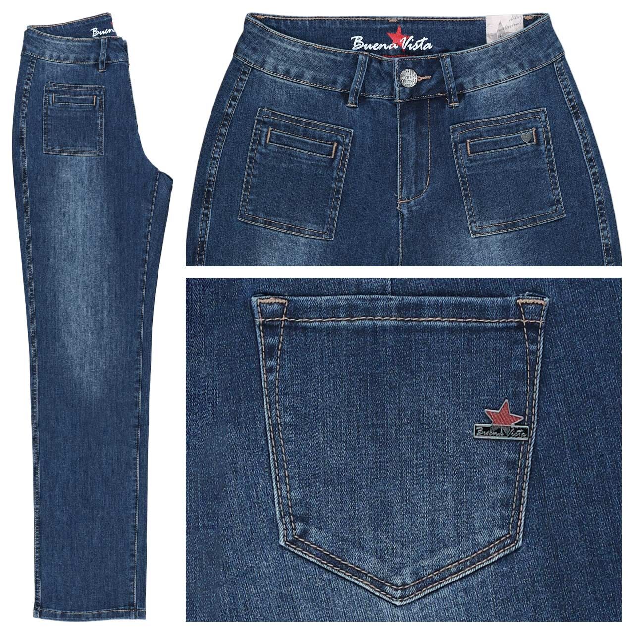 Buena Vista Stella-Zip Stretch Denim Jeans dark used