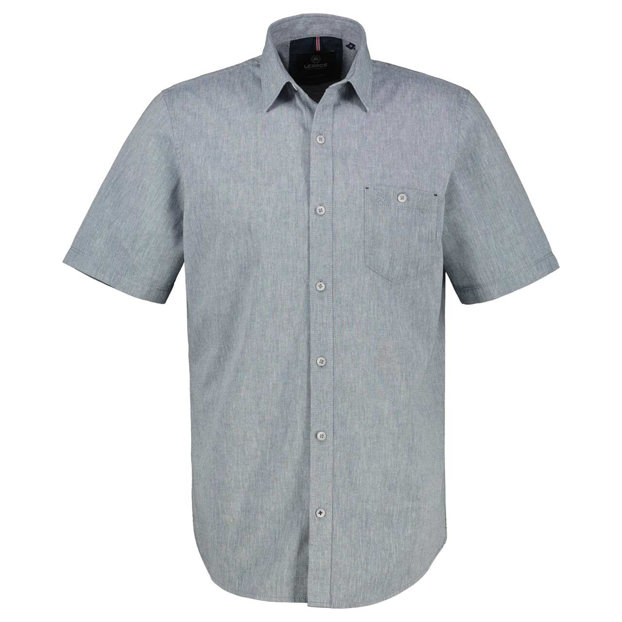 Lerros Herren 1/2 Arm Hemd crispy blue