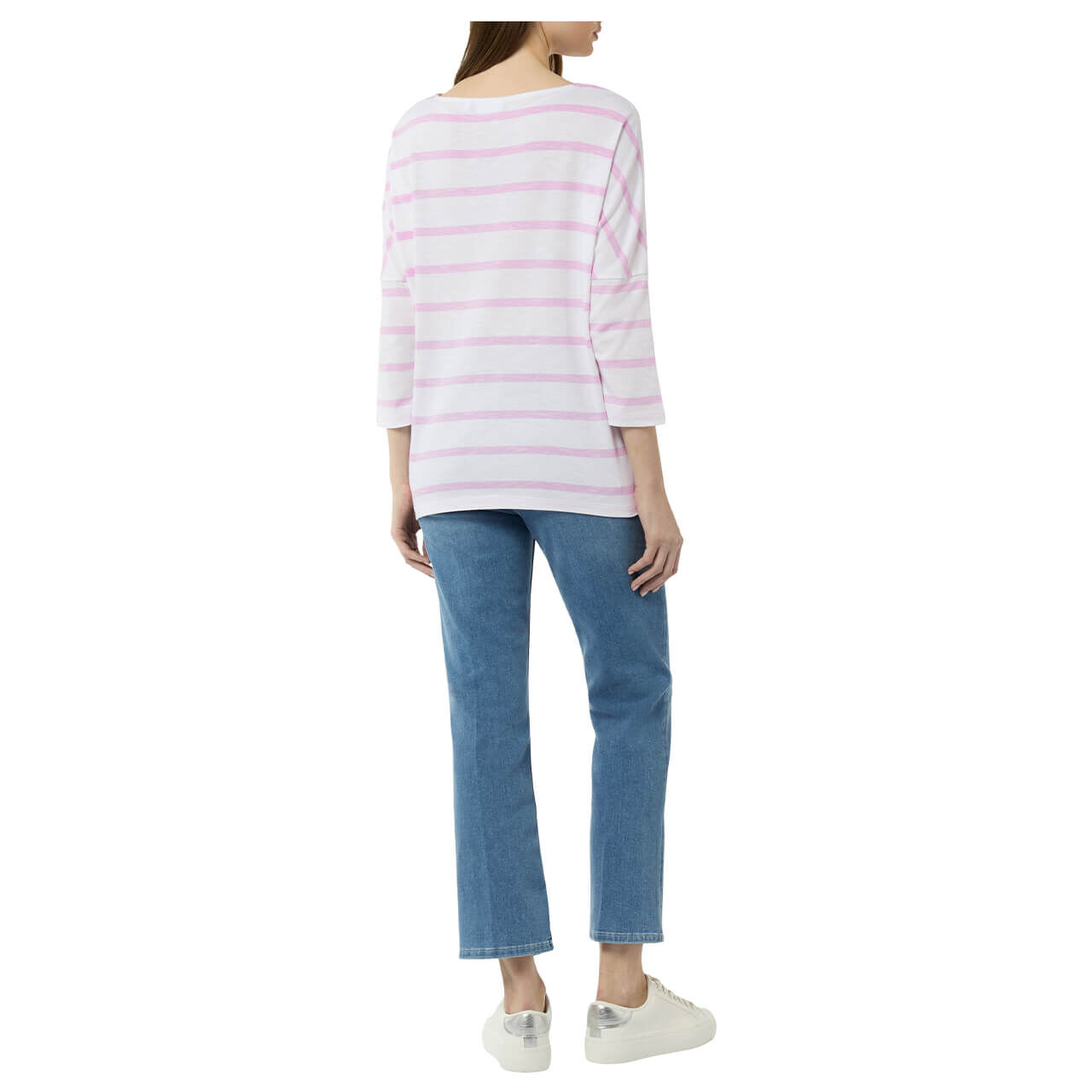 Comma Damen 3/4 Arm Shirt lilac pink stripes