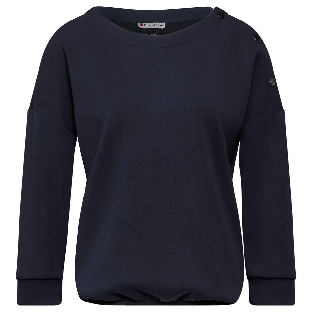 Street One Damen 3/4 Arm Sweatshirt Silk Look night sky blue Street One Damen 3/4 Arm Sweatshirt Silk Look night sky blue