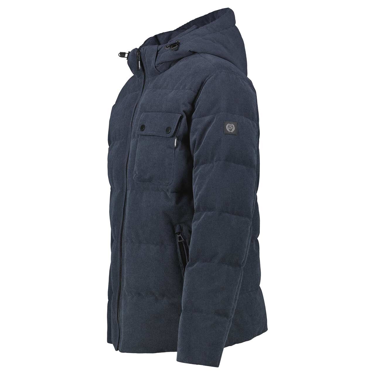 Herren Cord Jacke von Lerros in Dunkelblau, Seitenansicht