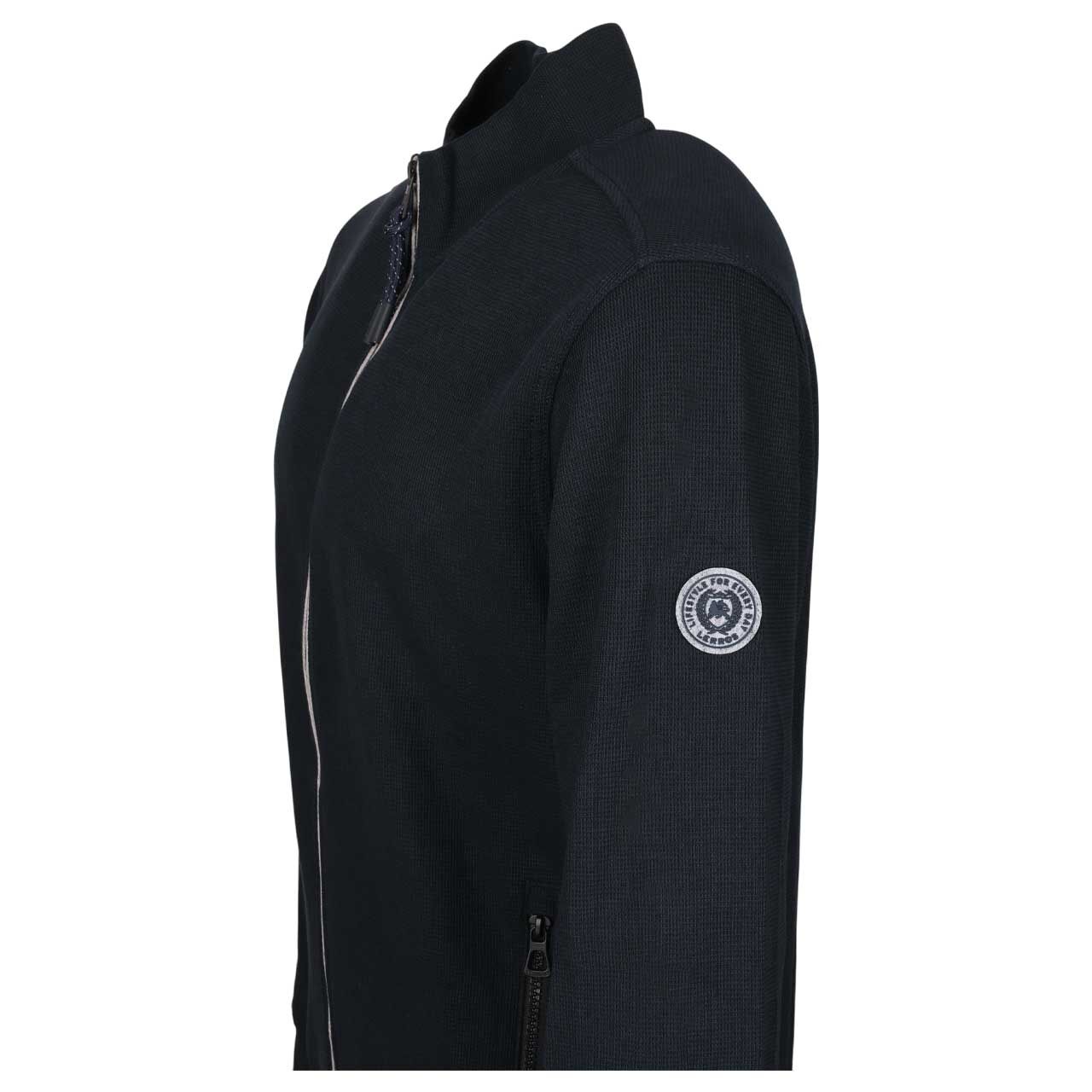 Herren Sweatjacke von Lerros in Dunkelblau, Seitenansicht