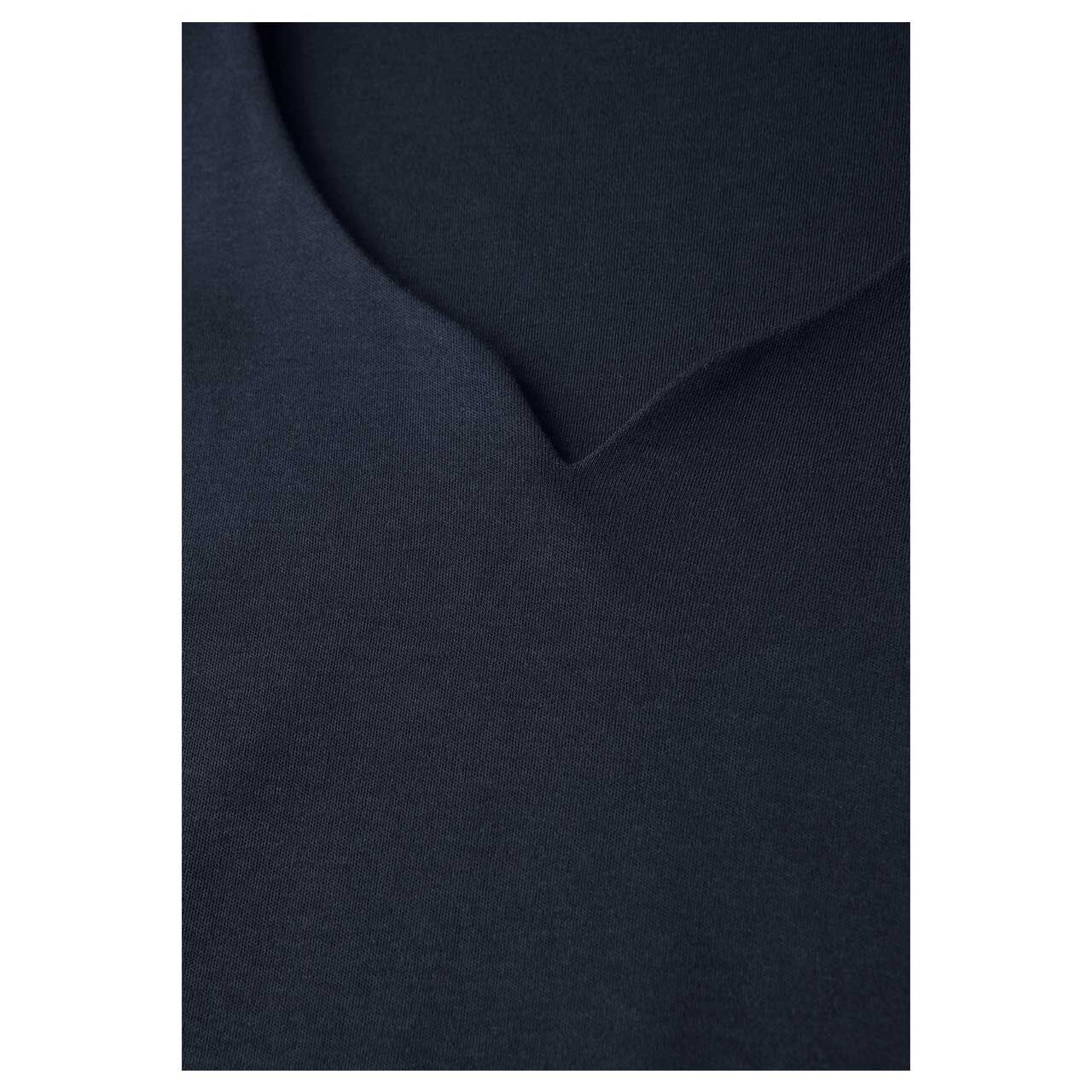 Damen 3/4 Arm Shirt von Street One in Dunkelblau, Detailansicht Ausschnitt