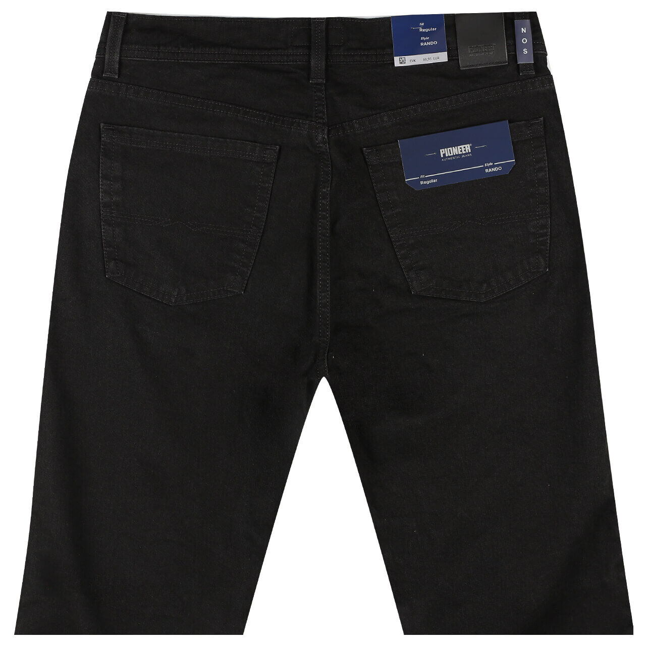 pioneer-jeans-rando-schwarz-9810-hinten Stretch Herrenjeans Rando in Schwarz von Pioneer, Rückansicht