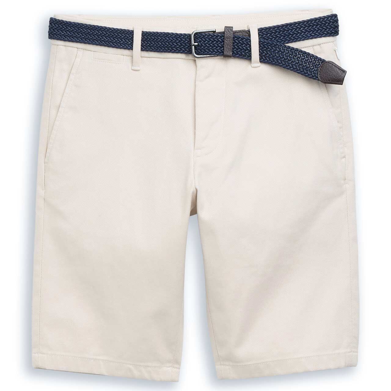 Herren Chino Baumwoll Bermuda von Tom Tailor in Beige mit Print, weitere Vorderansicht