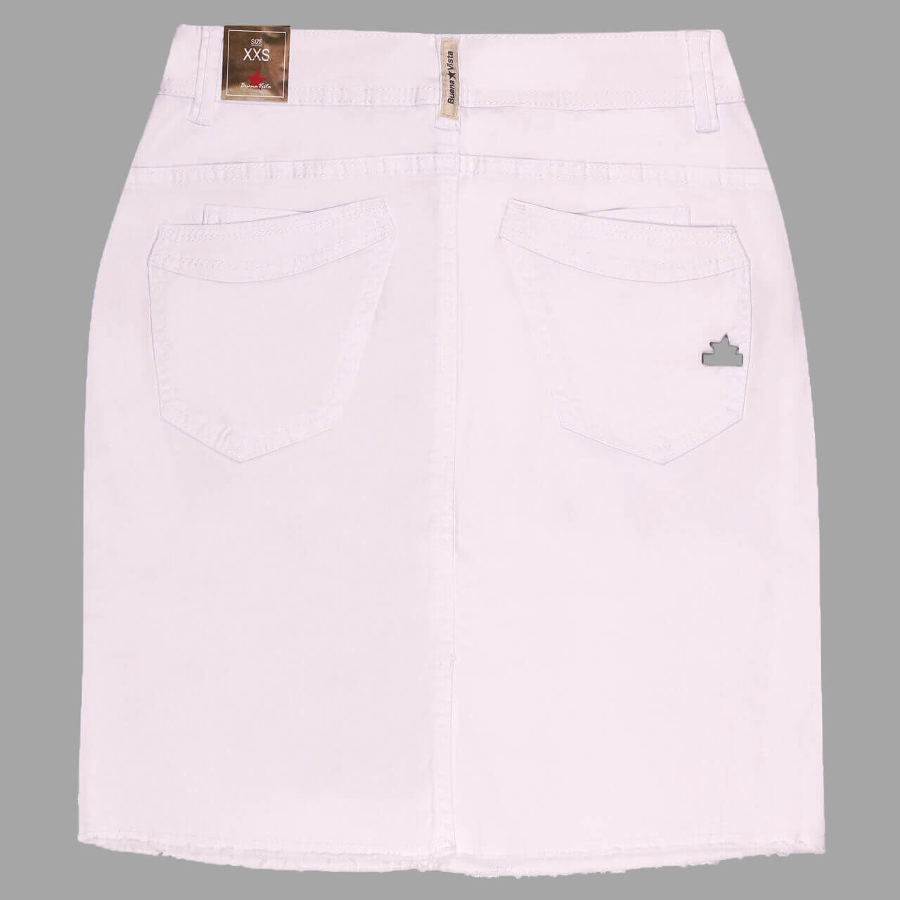 Buena Vista Malibu-Zip Skirt Stretch Twill Baumwollrock white