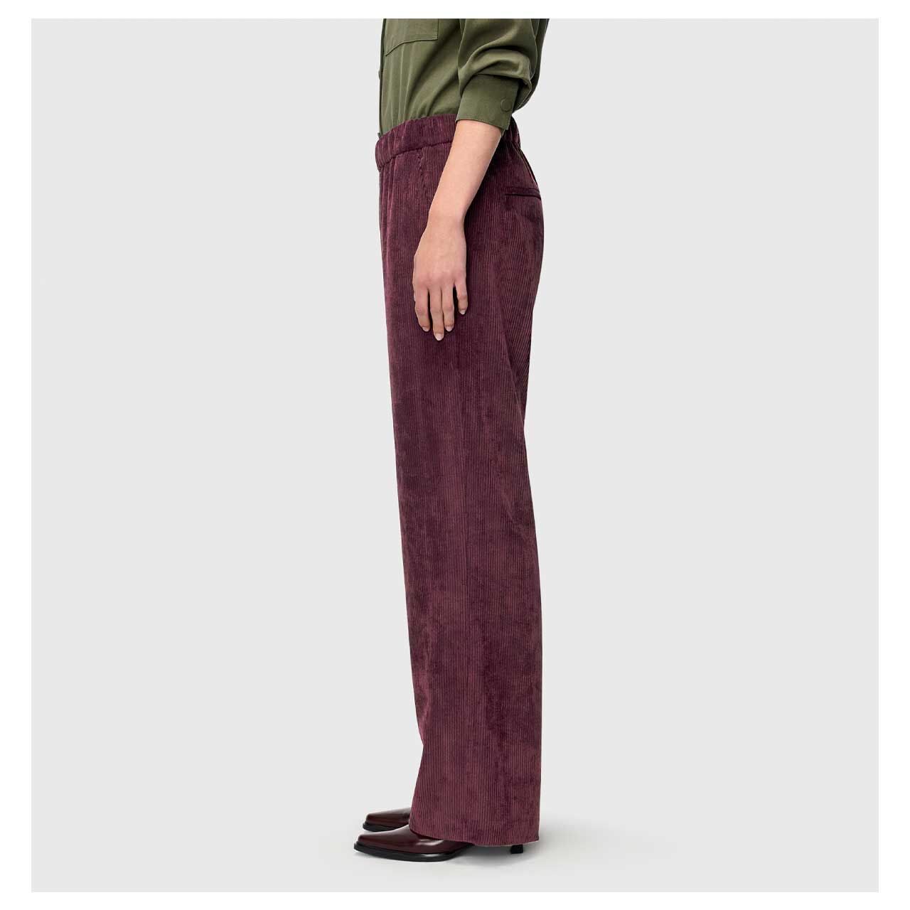 MAC Chiara Cordhose aubergine
