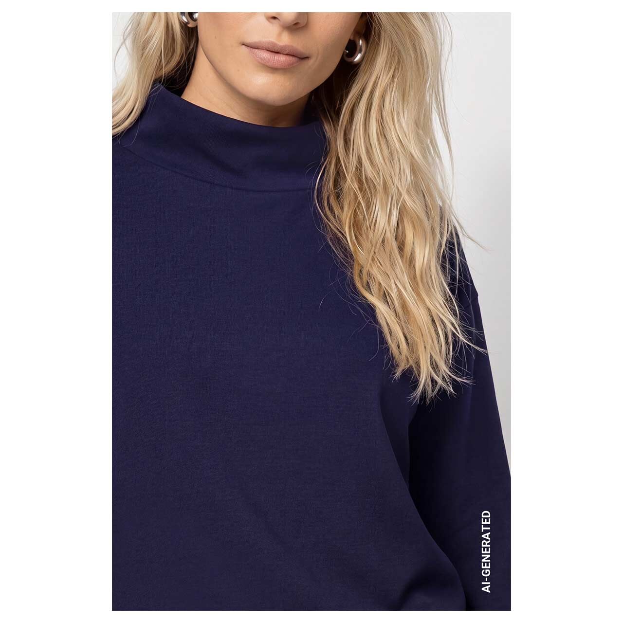 Monari Damen Sweatshirt dark blue glitter