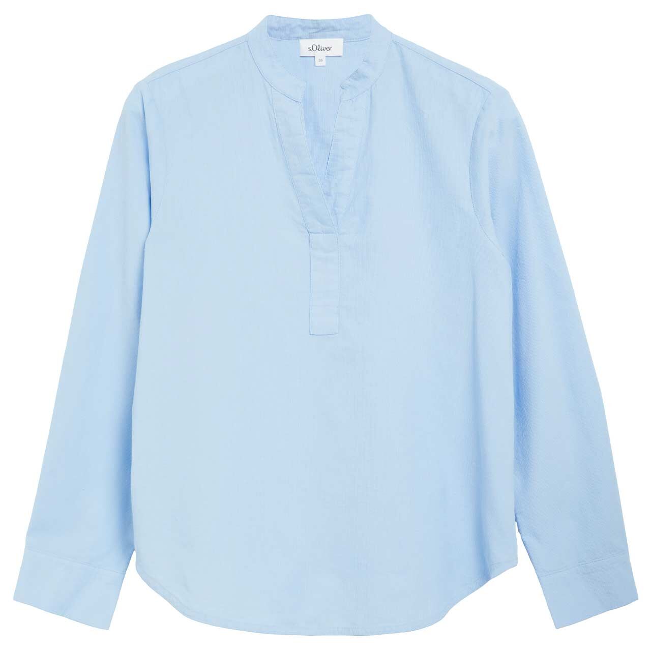 s.Oliver Damen Langarm Cord Bluse blue haze