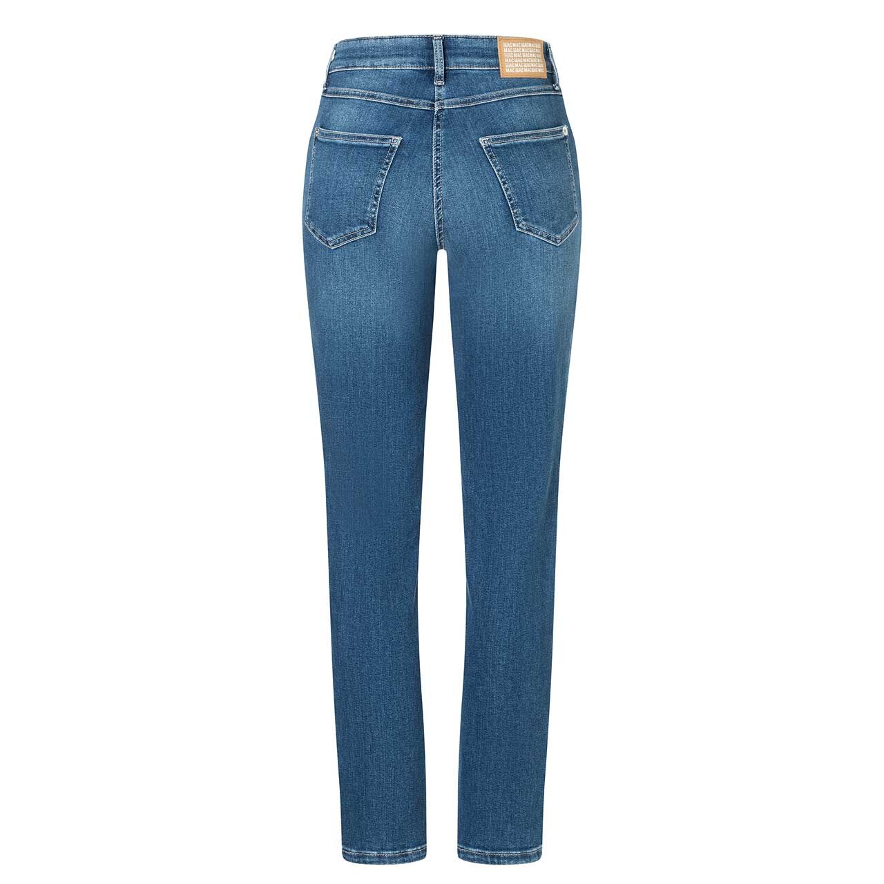 Stretch Damenjeans Melanie von MAC in Blau angewaschen, Rückansicht