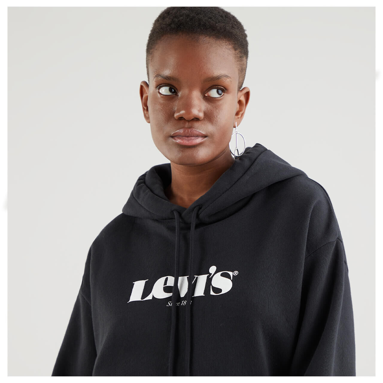 Levis Hoodie Sweatshirt für Damen in Schwarz, FarbNr.: 0004