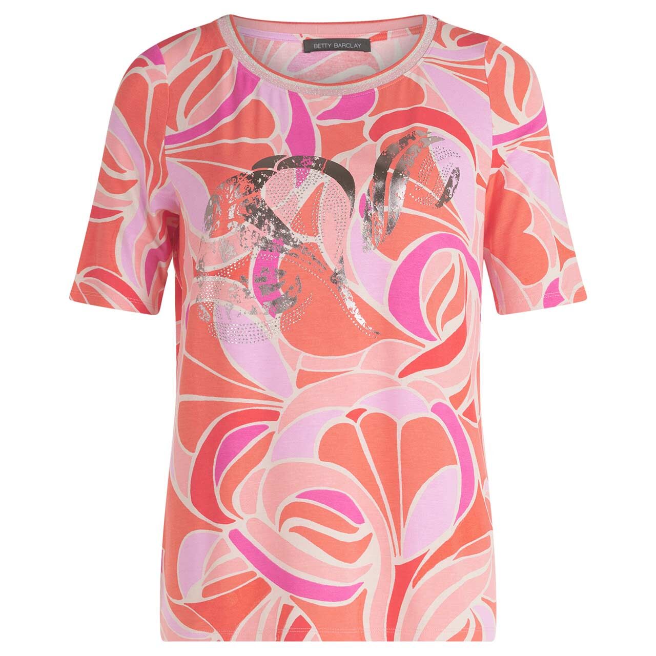 Betty Barclay Damen T-Shirt red rosé printed