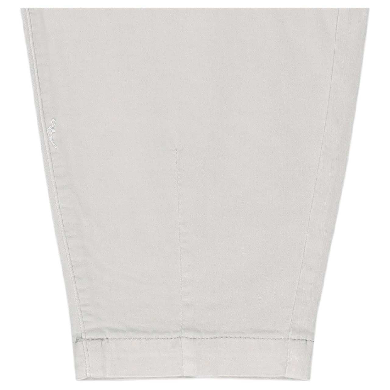 Stretch Damen Baumwollhose Ballon 7/8 Summer Twill von Buena Vista in Zartgrau, Detailansicht Saum