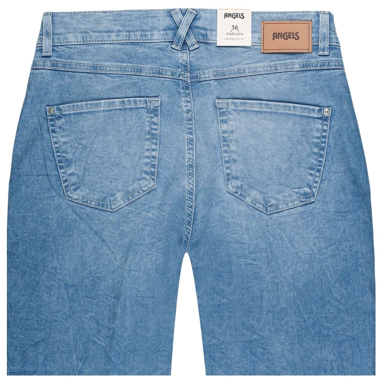 Damen 7/8 Jeans Darleen von Angels in Hellblau angewaschen, detaillierte Rückansicht