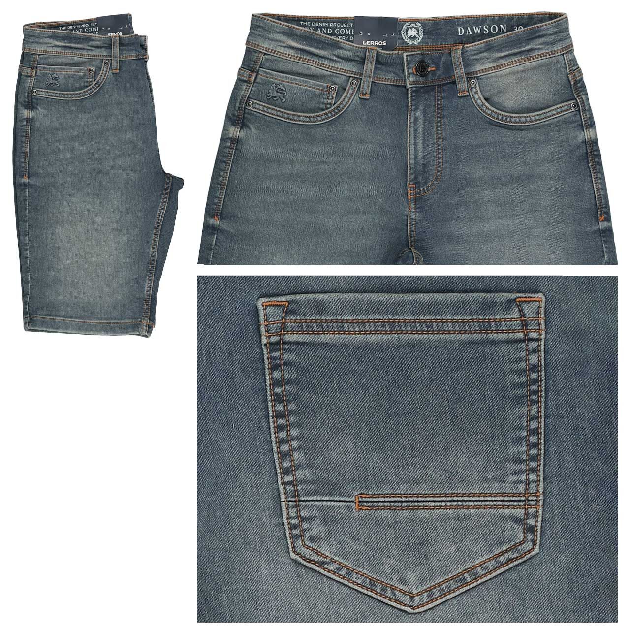 Lerros Dawson Jeans Bermuda strong blue wash Lerros Dawson Jeans Bermuda strong blue wash